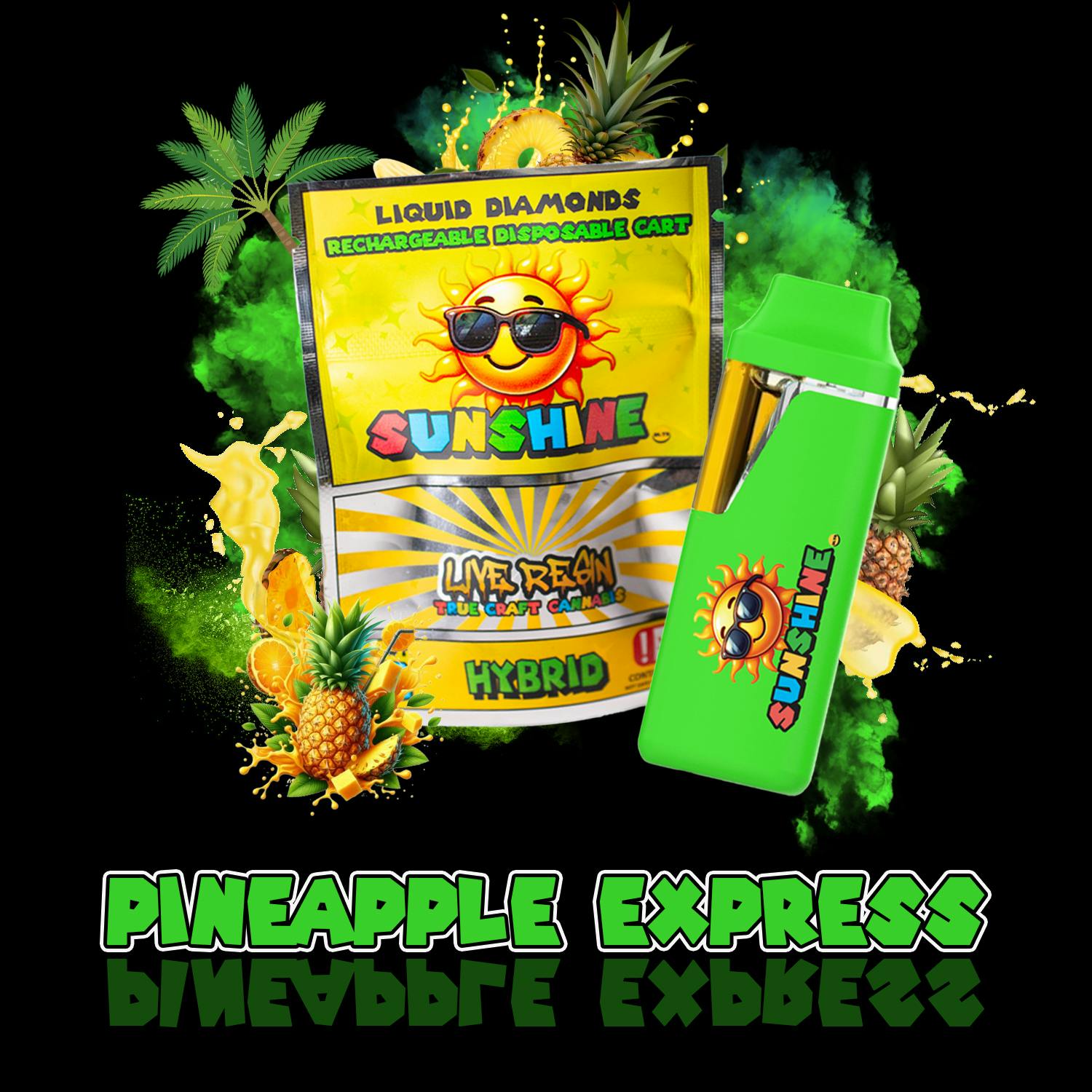 Sunshine Unlimited - FSO Live Resin Disposable - Pineapple Express - 2 g by Sunshine Unlimited