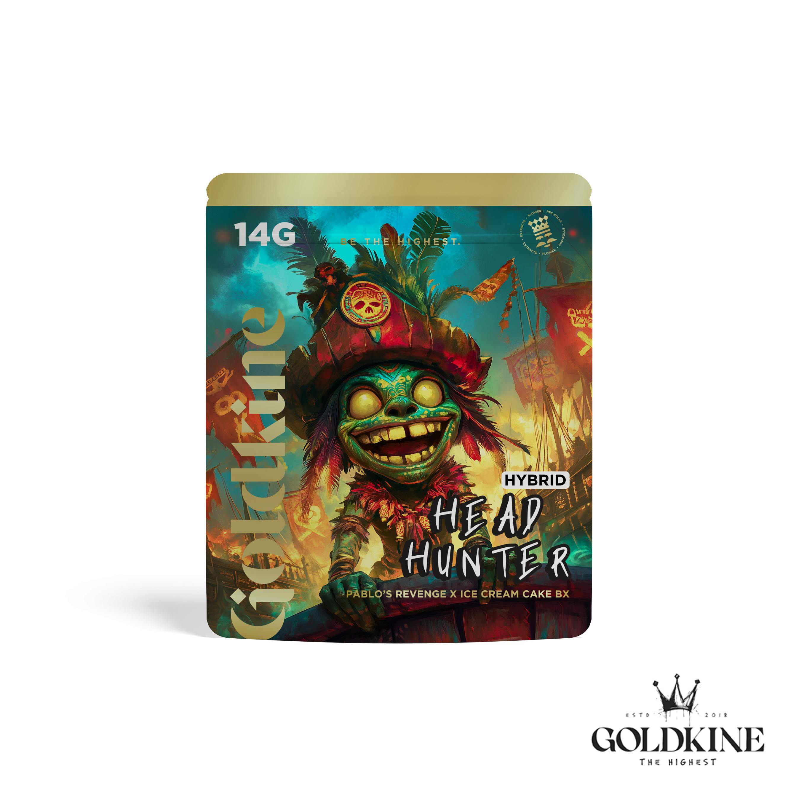 Goldkine Flower 14G (Mylar) | Head Hunter