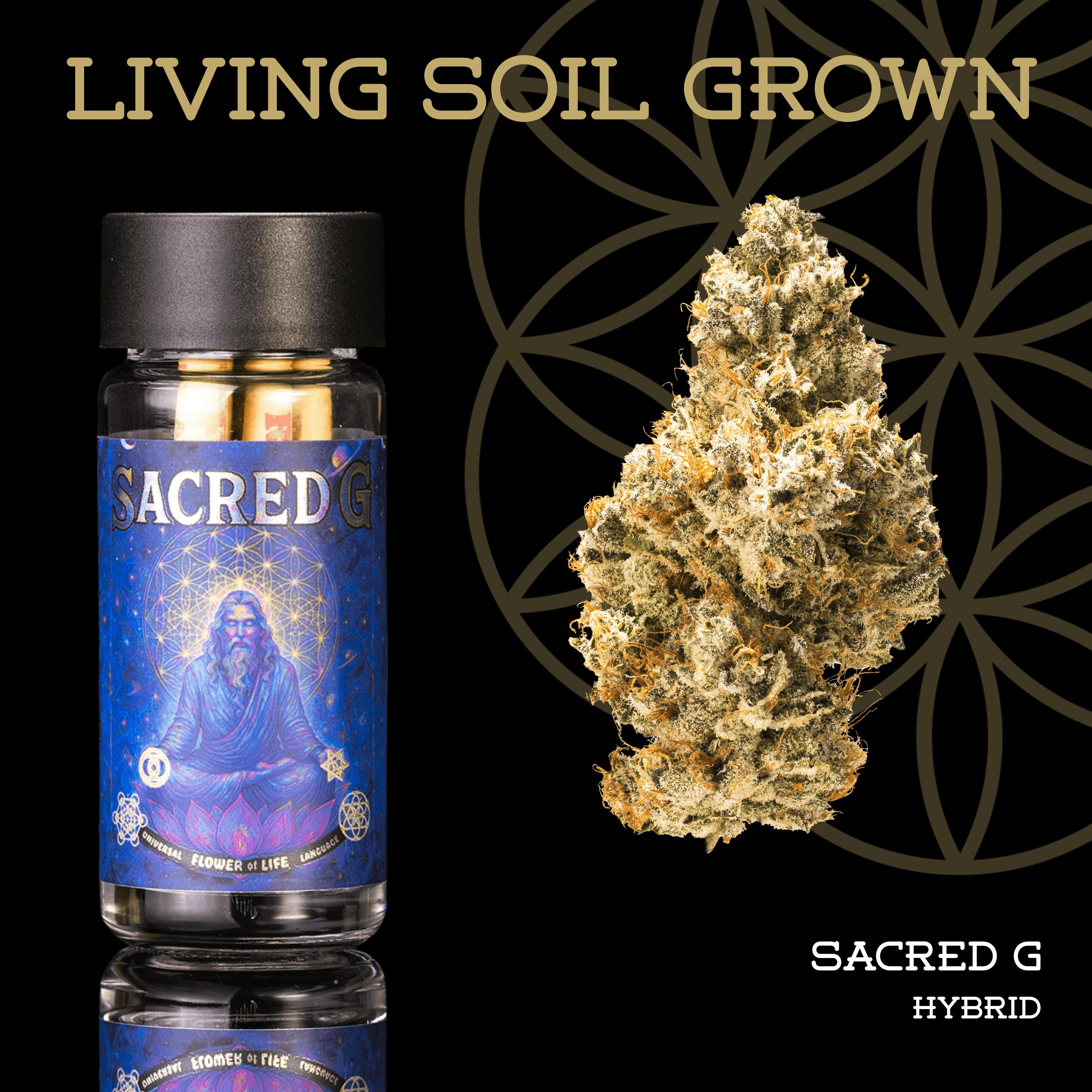 Sacred G | Pre-Roll 5-Pack | 2.5g | Living Soil by Flower of Life