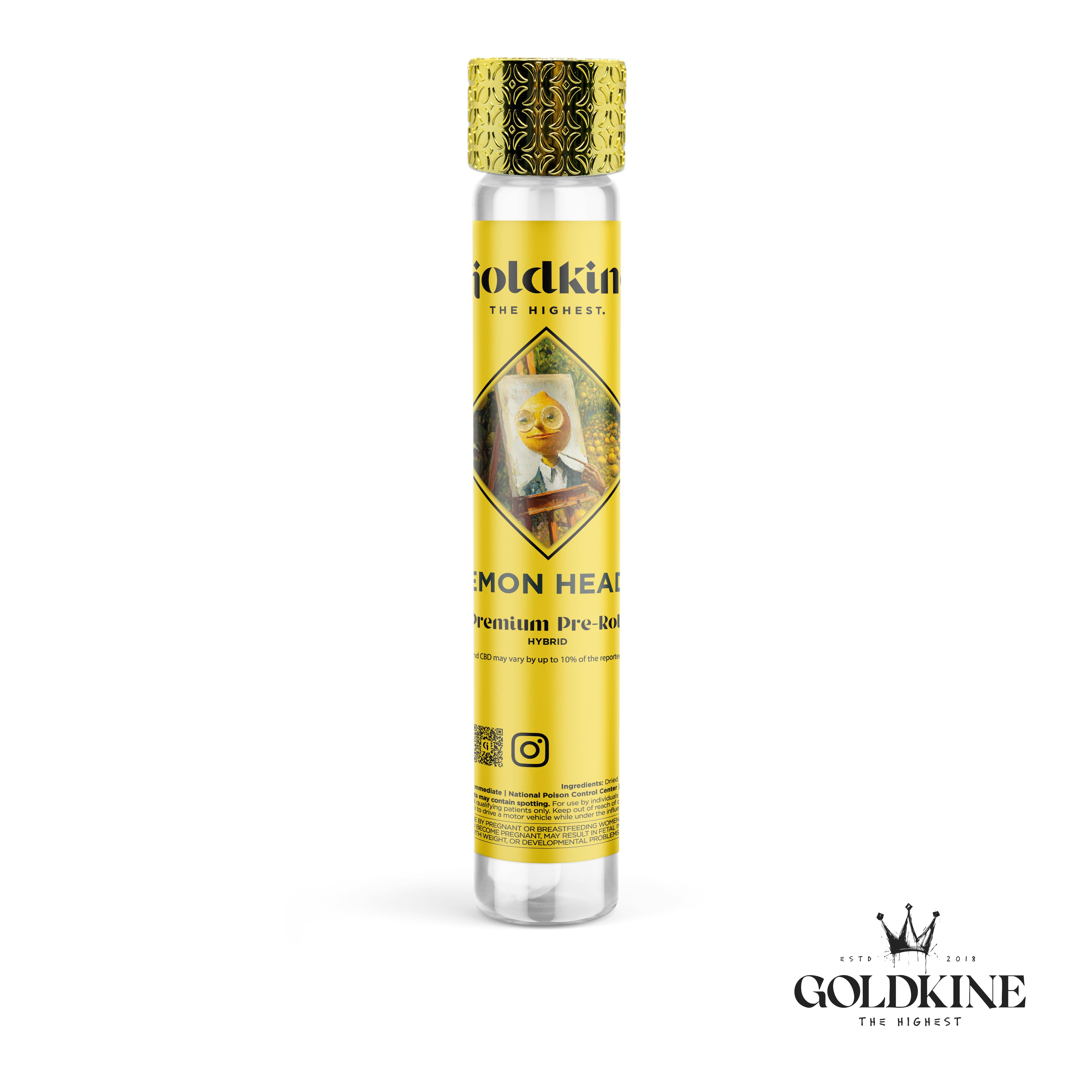 Goldkine Classic Pre Roll 1G | Lemon Headz at Crafted Leaf Cannabis