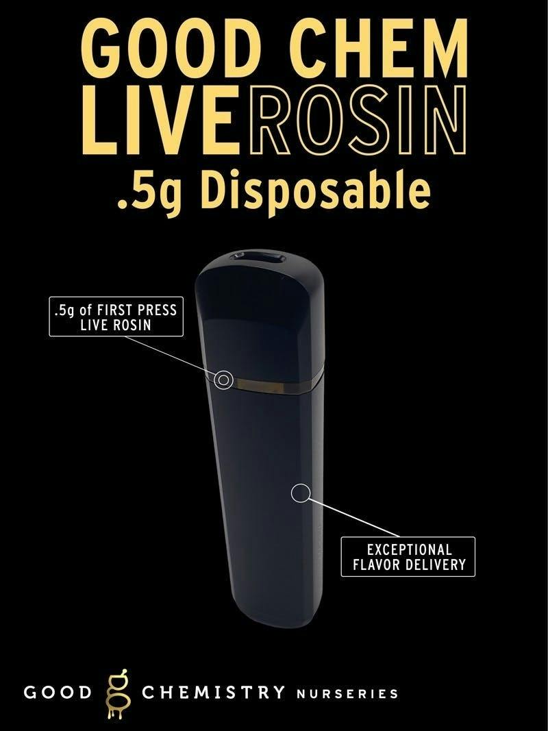 Chocolate Chem Live Rosin Disposable Vape | 0.5g by Good Chemistry