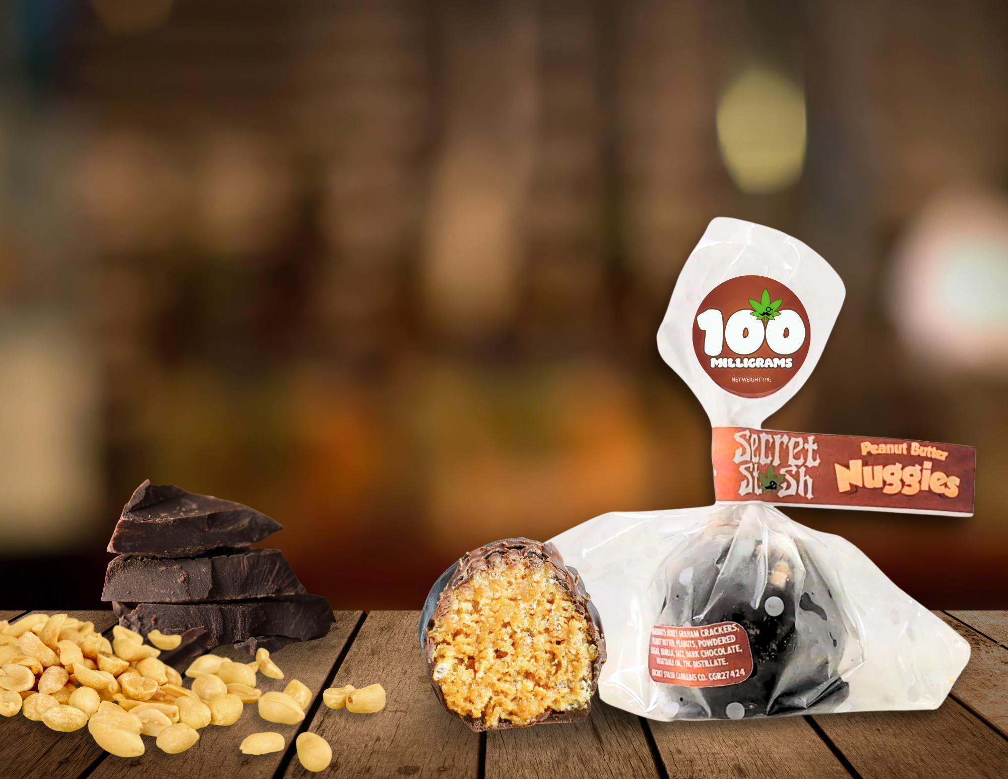 Secret Stash | Peanut Butter Nuggies | 100mg by Secret Stash
