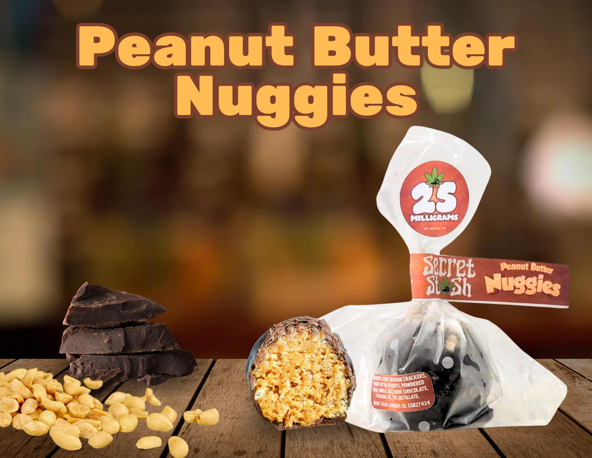 Secret Stash | Peanut Butter Nuggies | 25mg at Hive Medicinal