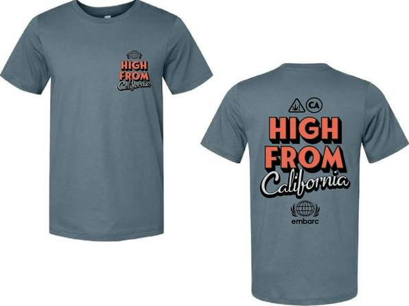 High From Cali Short Sleeve Blue M