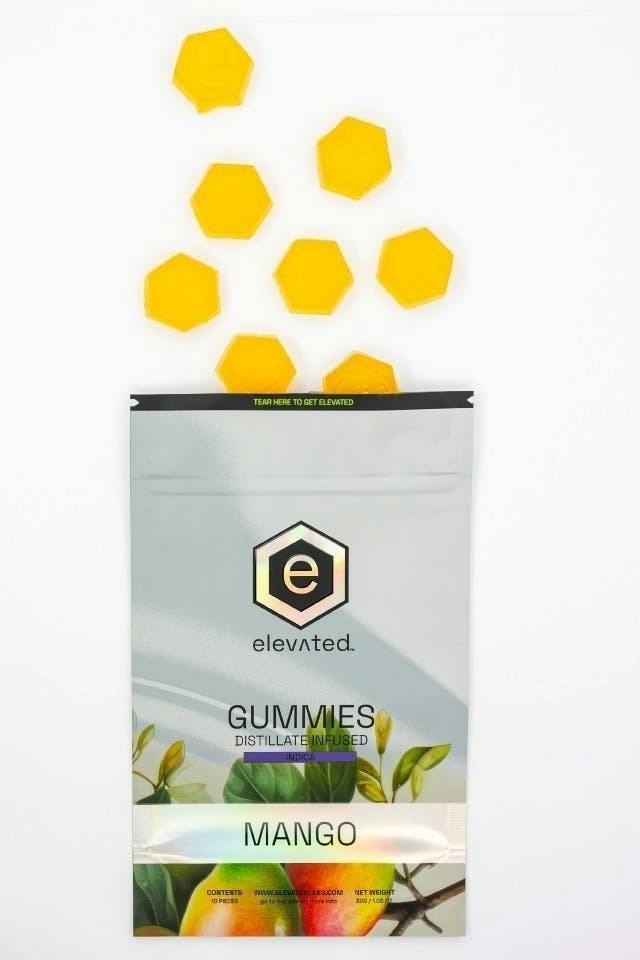 Elevated | Mango Distillate Infused Gummies | 100mg | 10ct | 10mg/ea by Elevated Labs