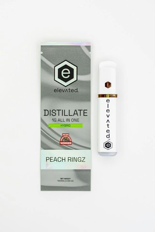 Elevated | Peach Ringz | Distillate Disposable | 1g by Elevated Labs