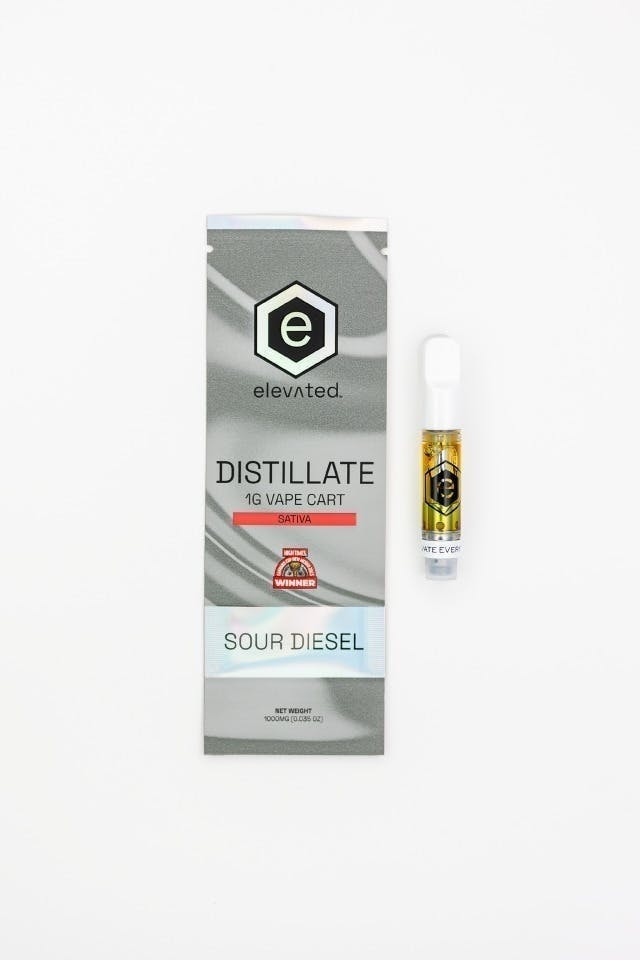 Elevated | Sour Diesel | Distillate Cartridge | 1g at 285 South Dispensary LLC