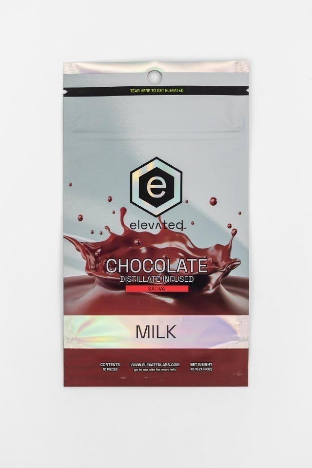 Elevated | Distillate Milk Chocolate | 100mg | 10ct | 10mg/ea