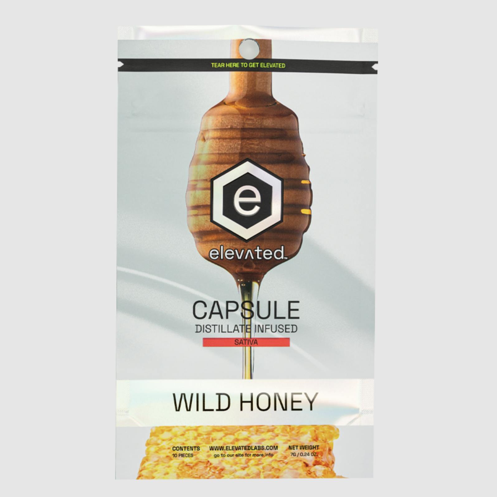 Wild Honey Caps | Sativa | Distillate Capsules | 100mg | 10ct | 10mg/ea at PurLife Dispensary - T or C