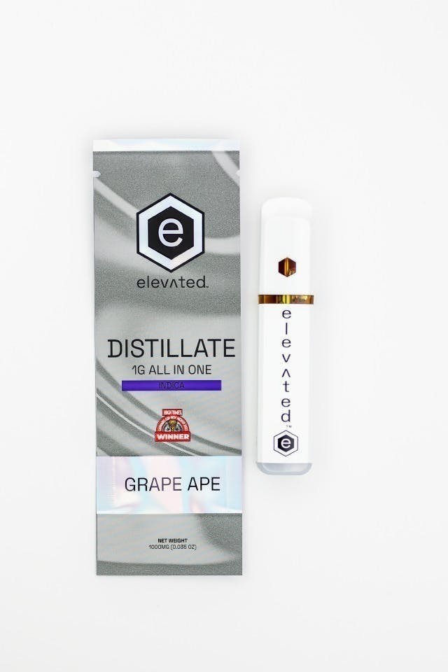 Elevated | Grape Ape | Distillate Disposable | 1g by Elevated Labs