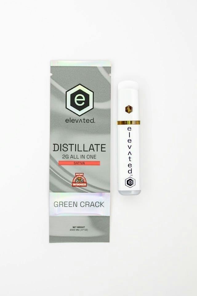 Elevated | Green Crack | Distillate Disposable | 2g by Elevated Labs