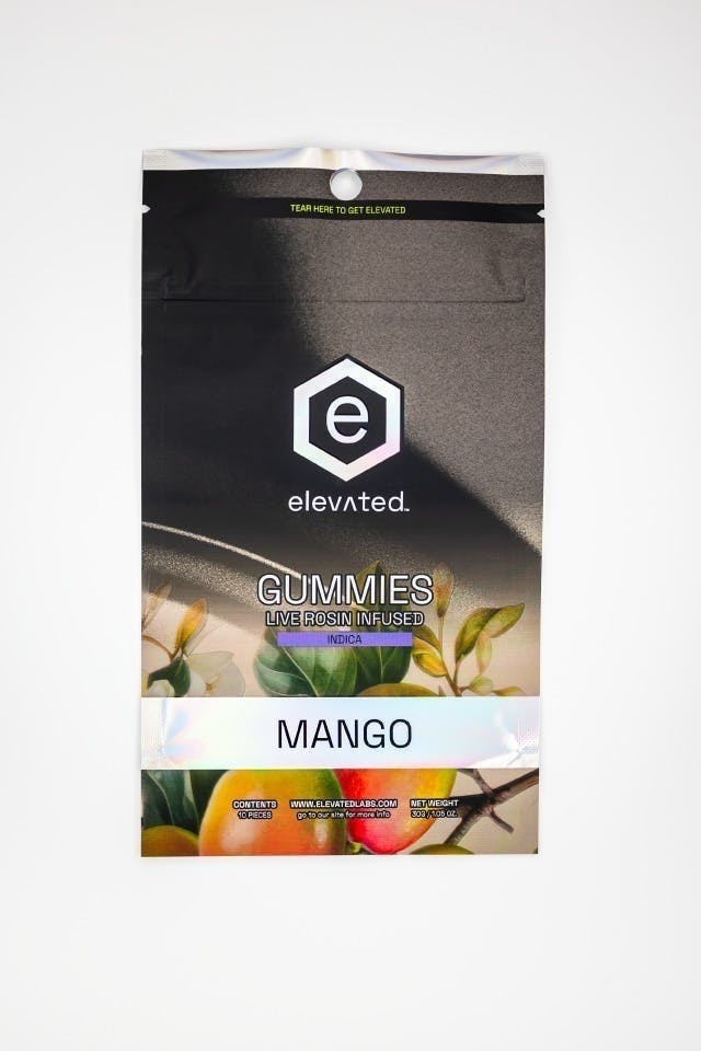 Elevated | Mango Live Rosin Infused Gummies | 100mg | 10ct | 10mg/ea by Elevated Labs