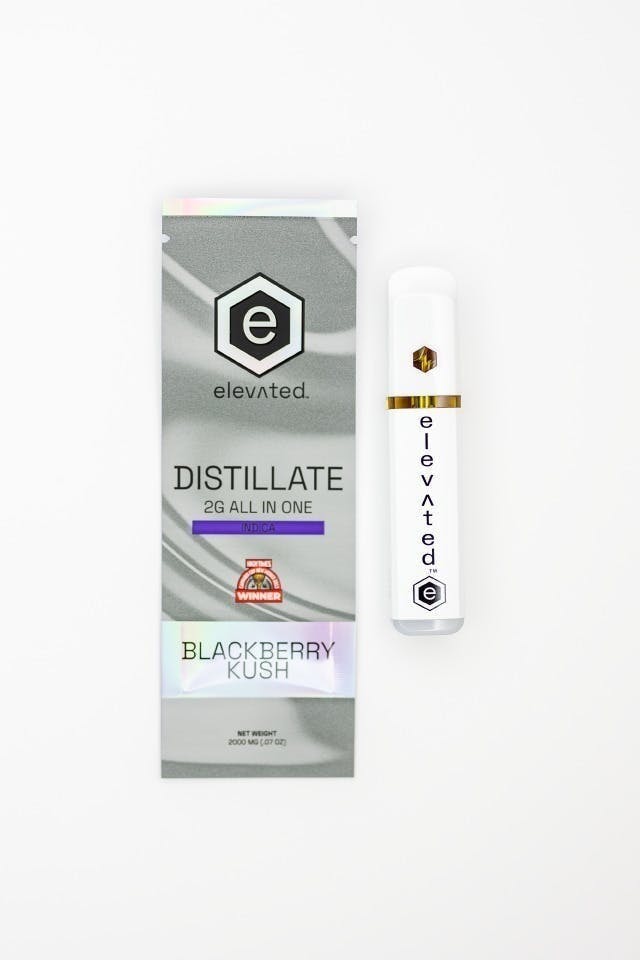 Elevated | Blackberry Kush | Distillate Disposable | 2g by Elevated Labs