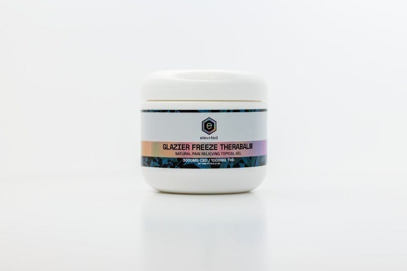 Therabalm Topical Gel | Glacier Freeze | Balm | CBD:THC 3000mg:1000mg | 4oz at Hot Springs Cannabis LLC