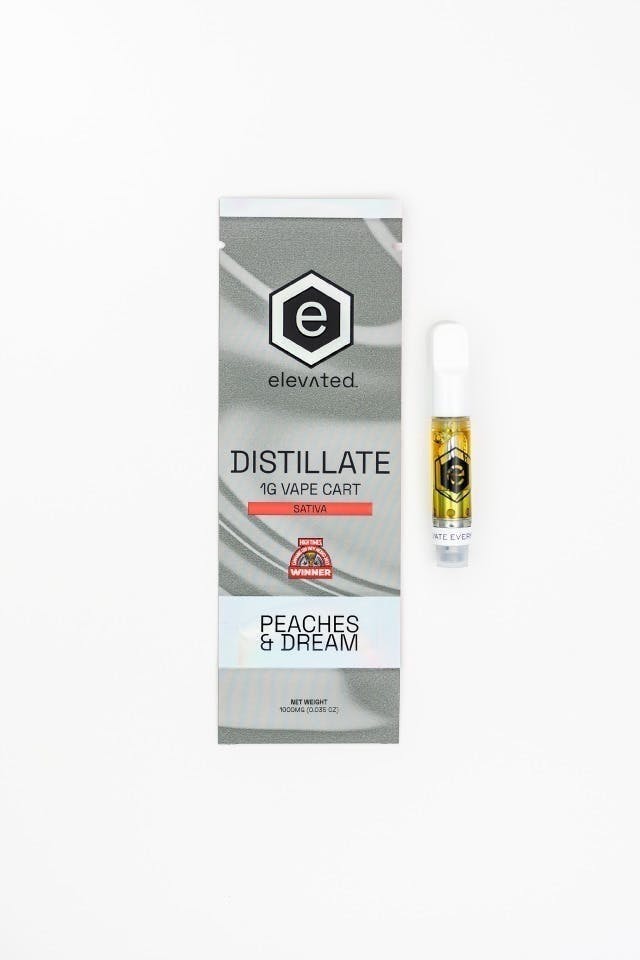 Elevated | Peaches & Dreams | Distillate Cartridge | 1g at Mesa Flowers Canna Co.