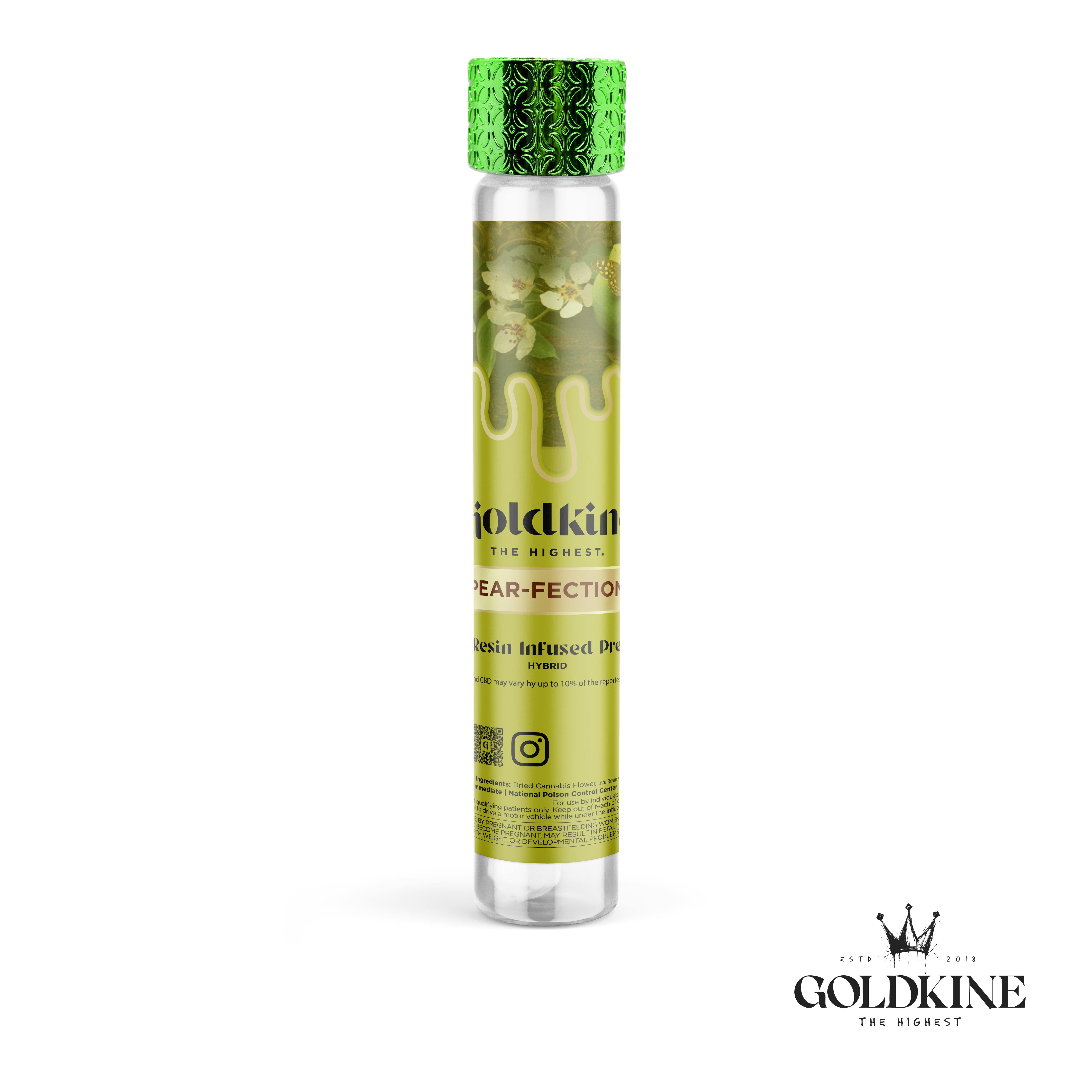 Goldkine Lux Infused Pre Rolls 1G | Pear-Fection by Goldkine