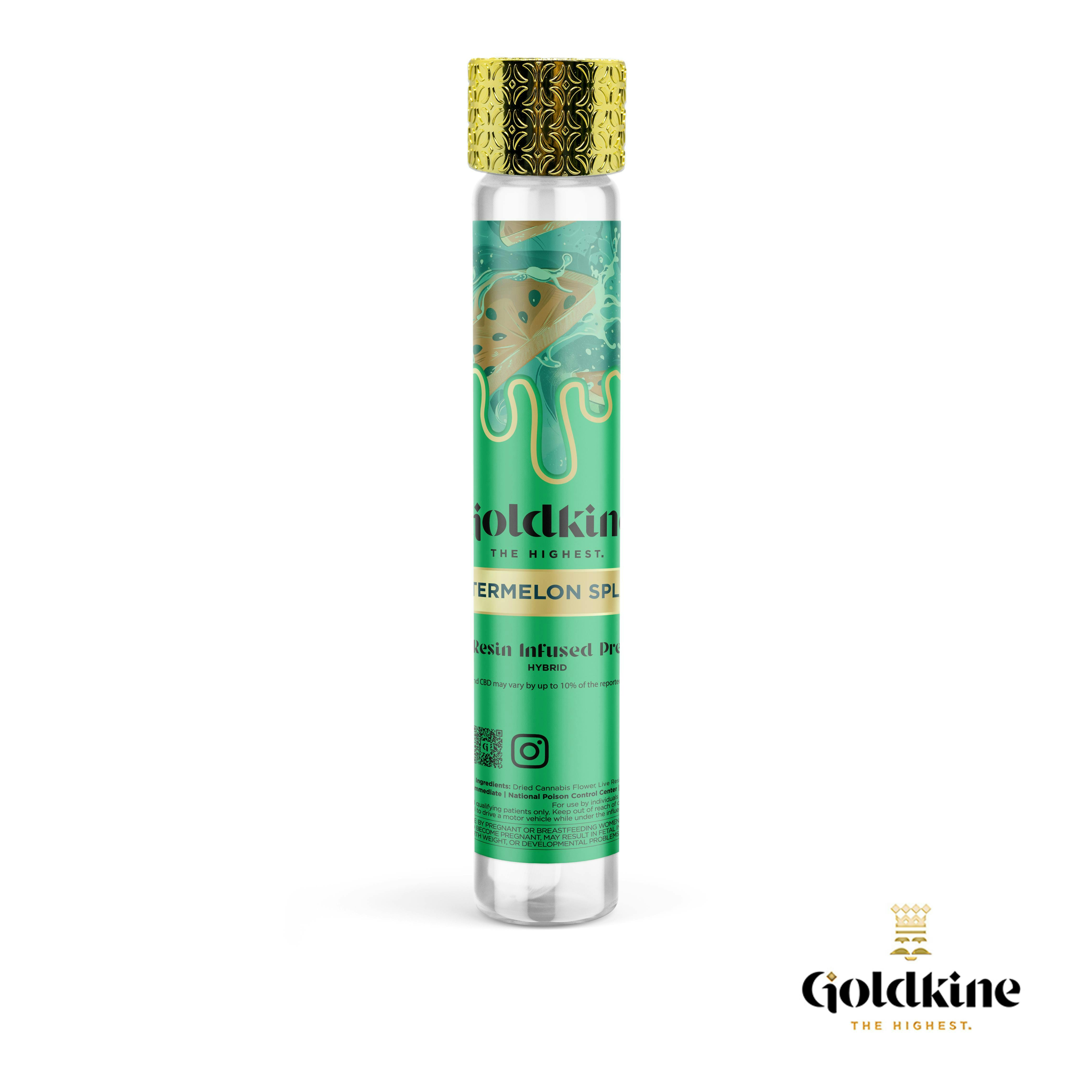 Watermelon Splash | Luxe Infusions Infused Pre Roll | 1g by Goldkine