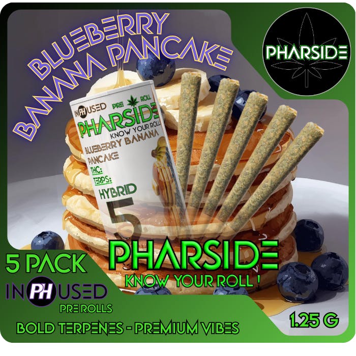 Pharside - Infused Pre-Roll 5 Pack- Blueberry Banana Pancake 6.25g