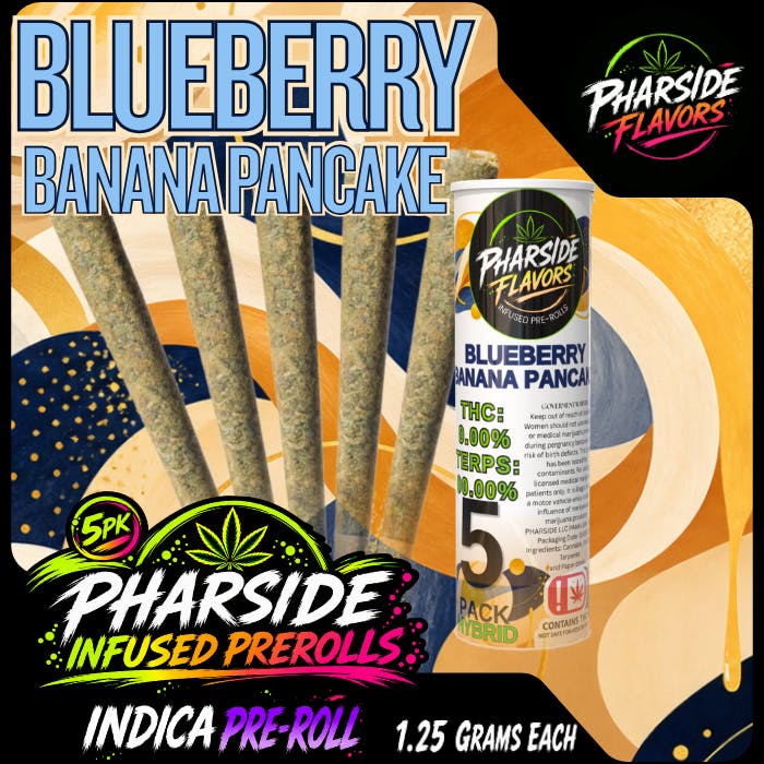 Pharside - Infused Pre-Roll 5 Pack- Blueberry Banana Pancake 6.25g