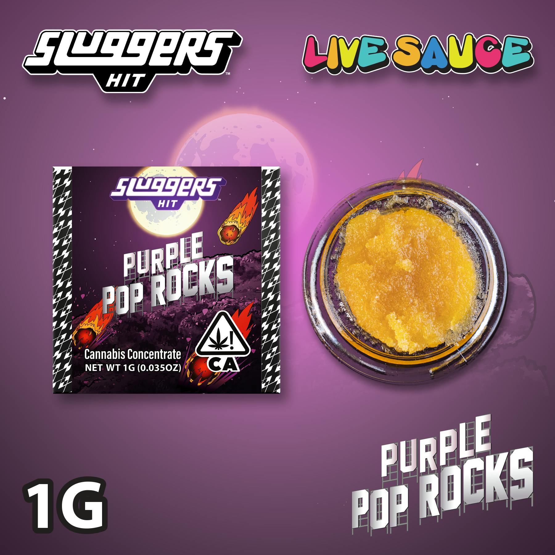 Sluggers Hit — Purple Pop Rocks