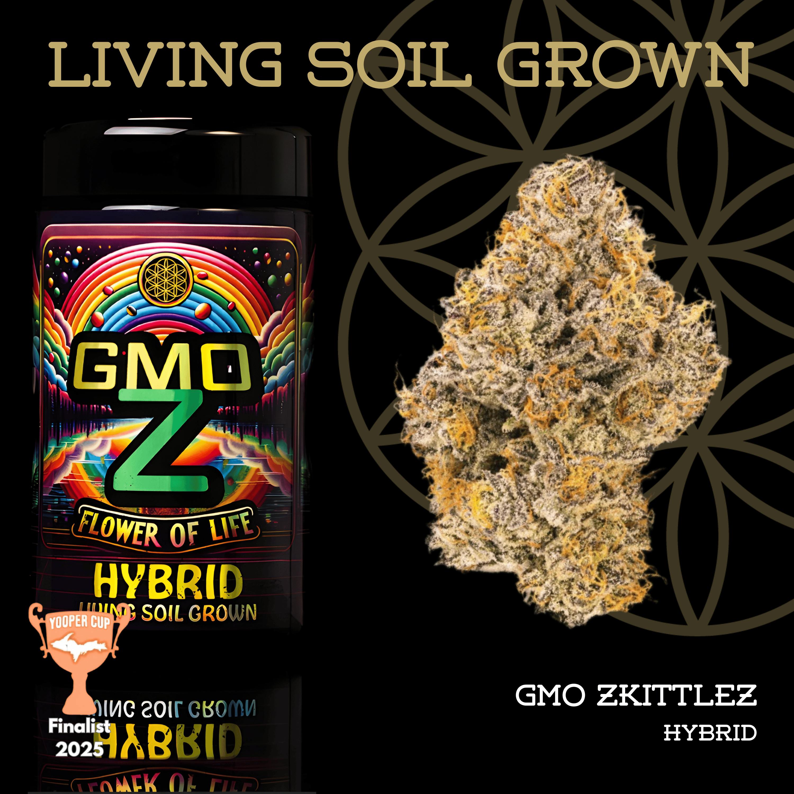 GMO Zkittlez | Prepack | Miron Jar | Living Soil by Flower of Life
