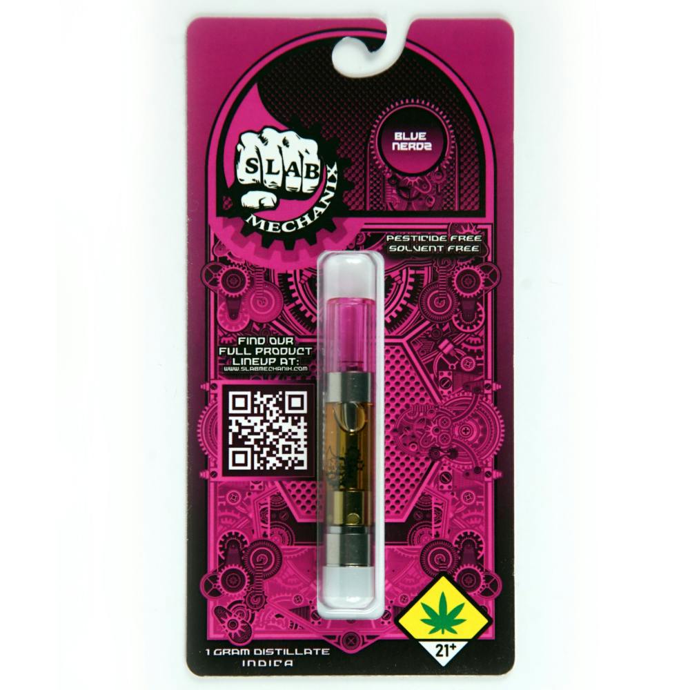 Slab Mechanix Blue Nerdz 1g Distillate Cart by Slab Mechanix