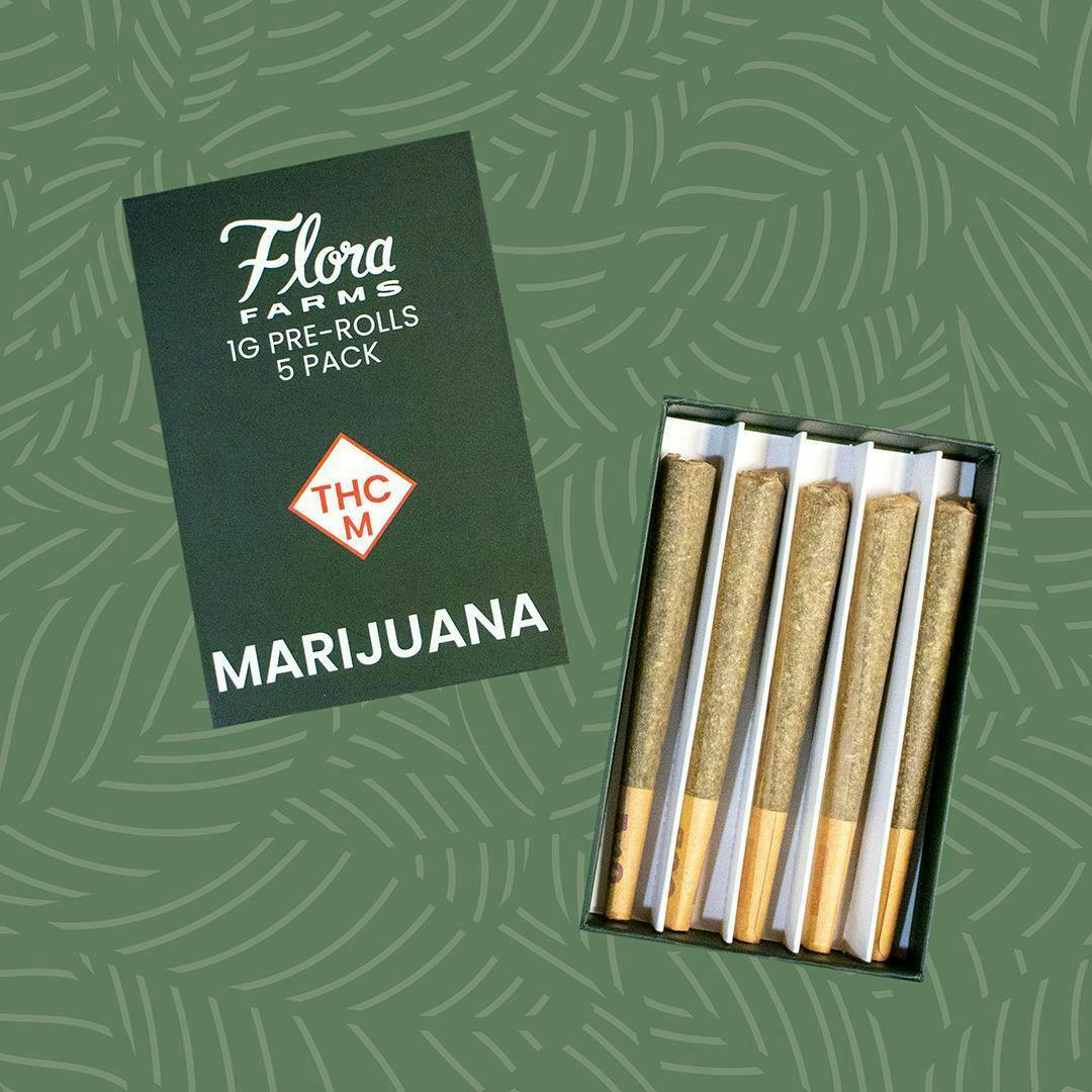 Flora Farms | 5pk 1g Pre-Rolls | Key Lime Gelato