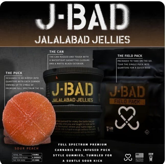 J-BAD Sour Peach Field Pack (110mg)