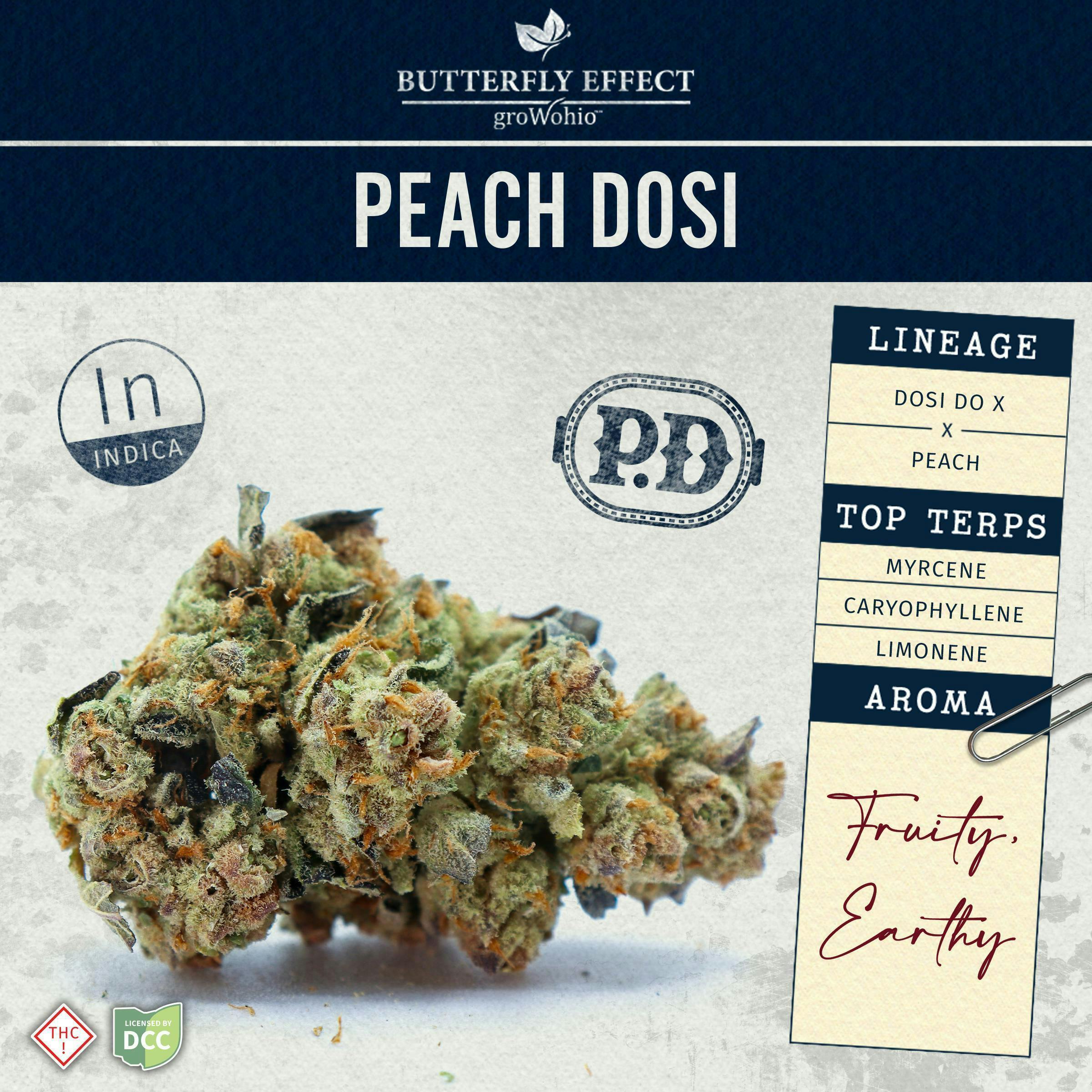 Peach Dosi - 14.15g Flower by Butterfly Effect - Grow Ohio