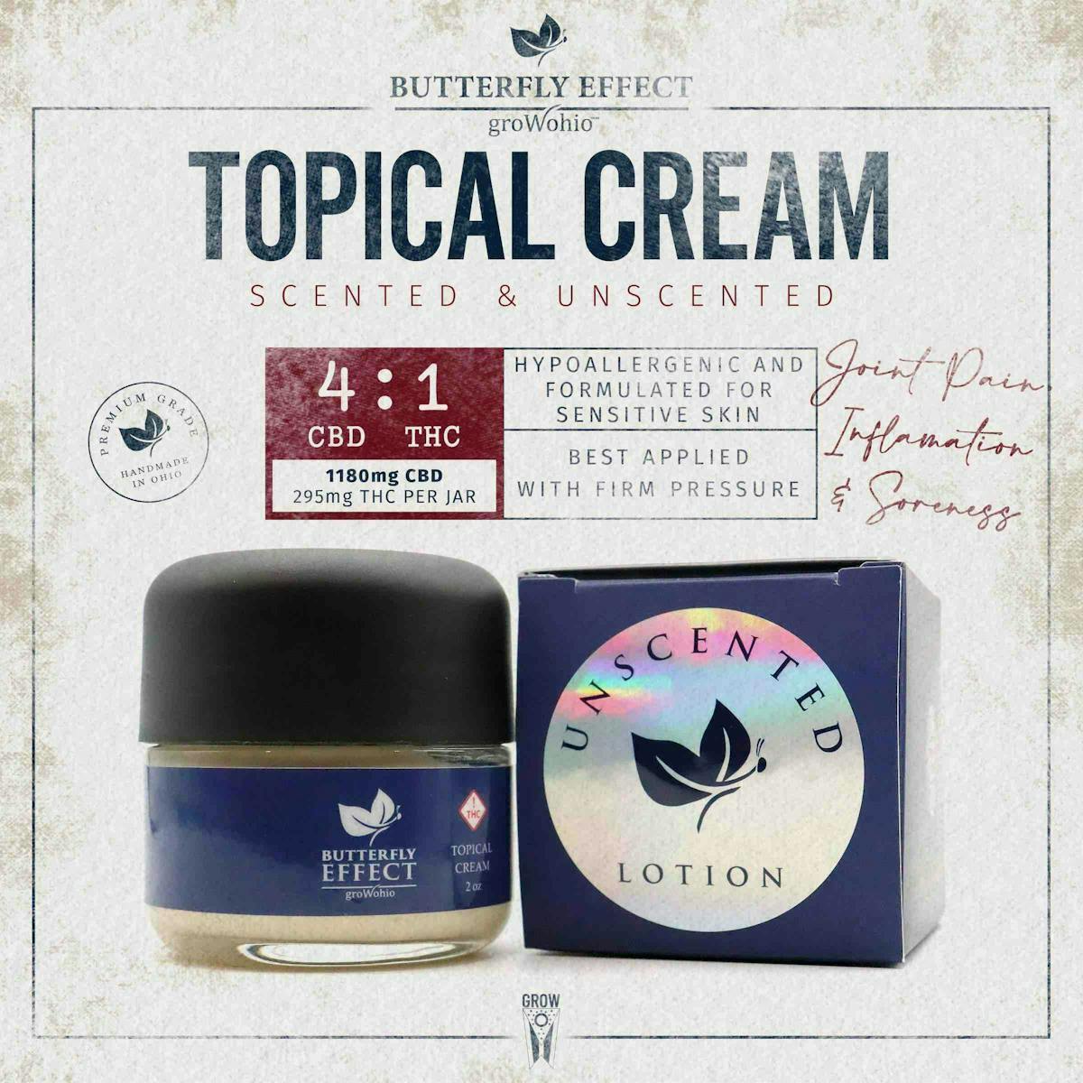 4:1 Unscented Topical Cream (CBD:THC) at Klutch Cannabis Dispensary Canton