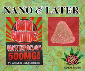 500MG Ganj Gummz: Nano & Later - Watermelon (Indica)