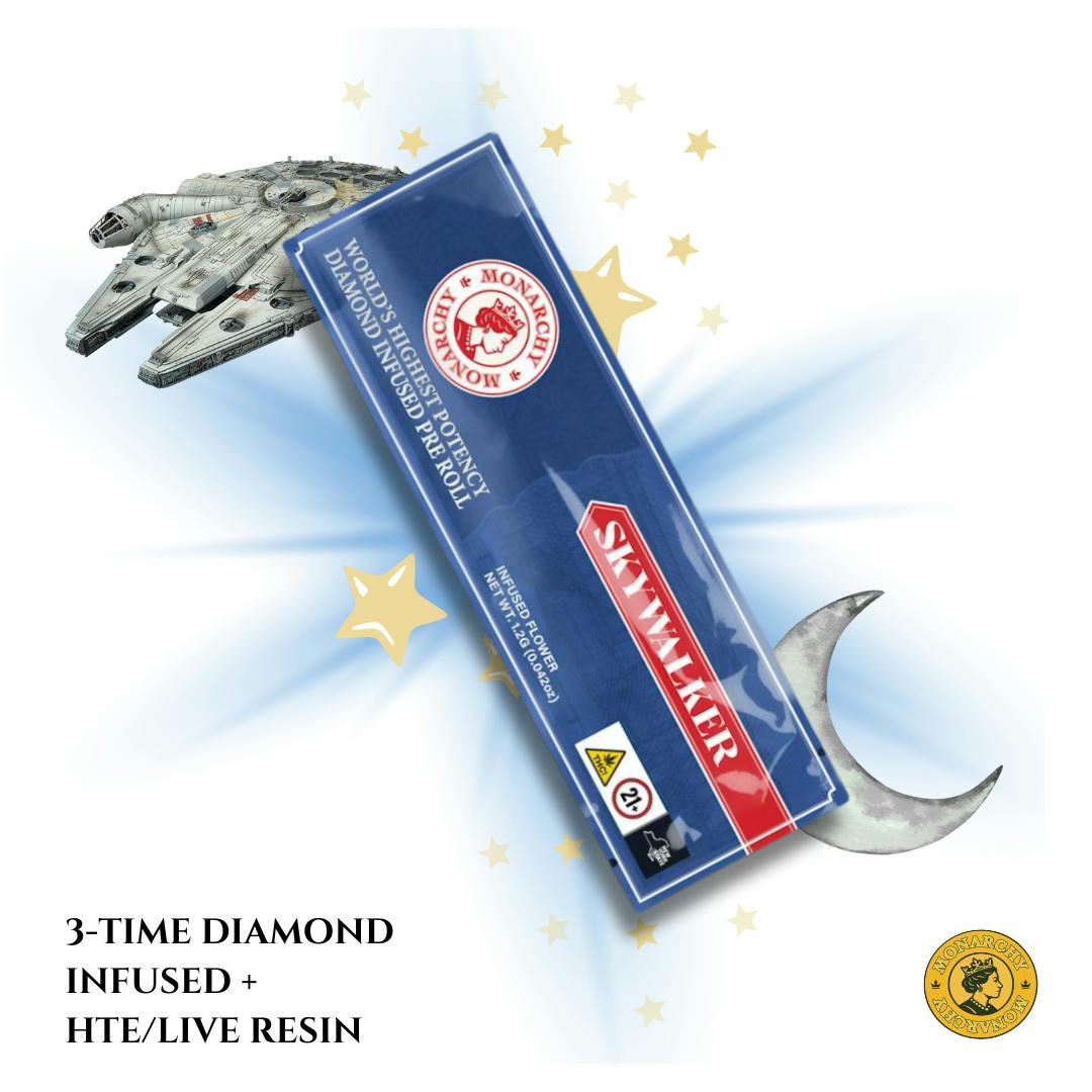 Monarchy Skywalker 1.2g Diamond Infused Pre Roll by Monarchy USA