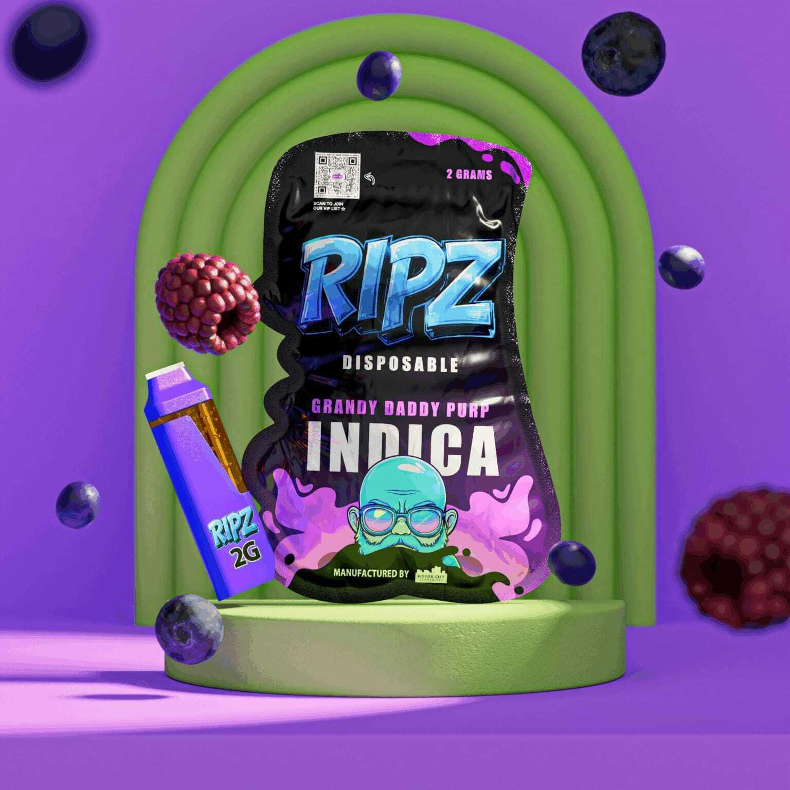 Grand Daddy Purple | Disposable | 2g by Ripz