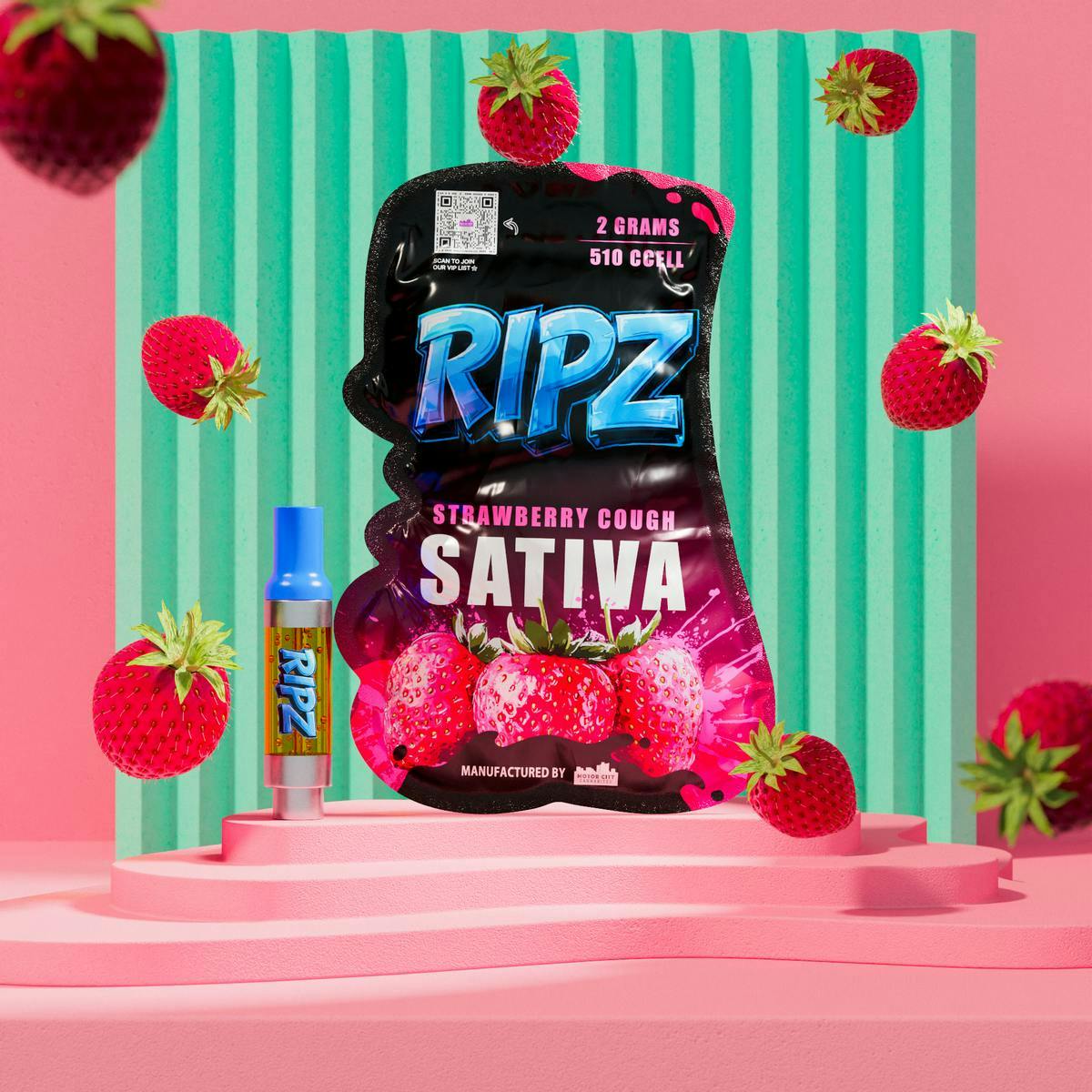 Strawberry Cough | 510 Cartridge | 2g by Ripz