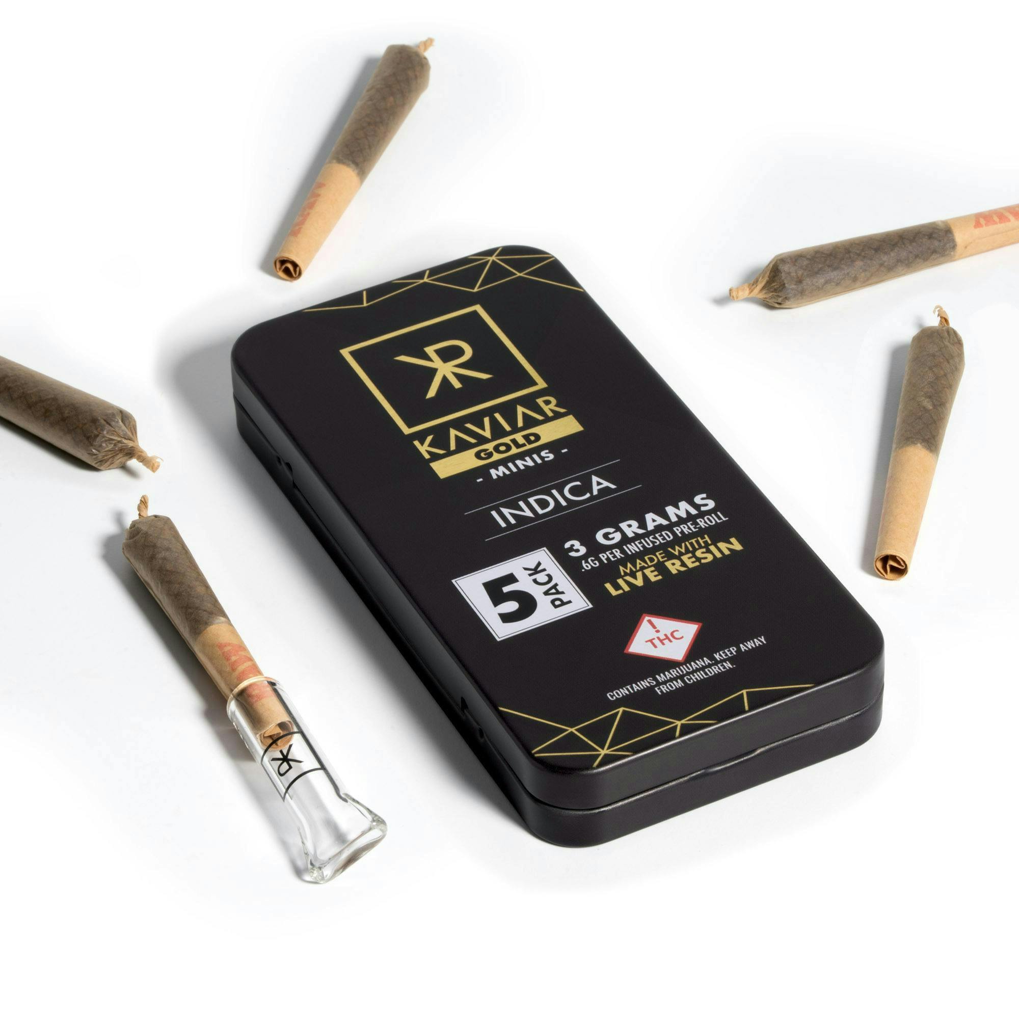 Kaviar | Indica Gold | Infused Joints | 0.6g ea | 5pk by Kaviar