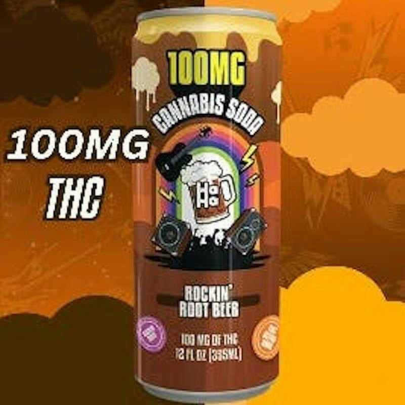Rockin' Root Beer Soda 100mg