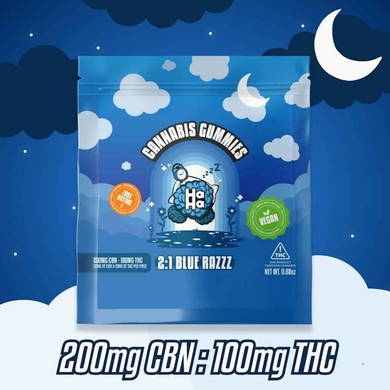 Blue Razz Vegan Gummies Cbn