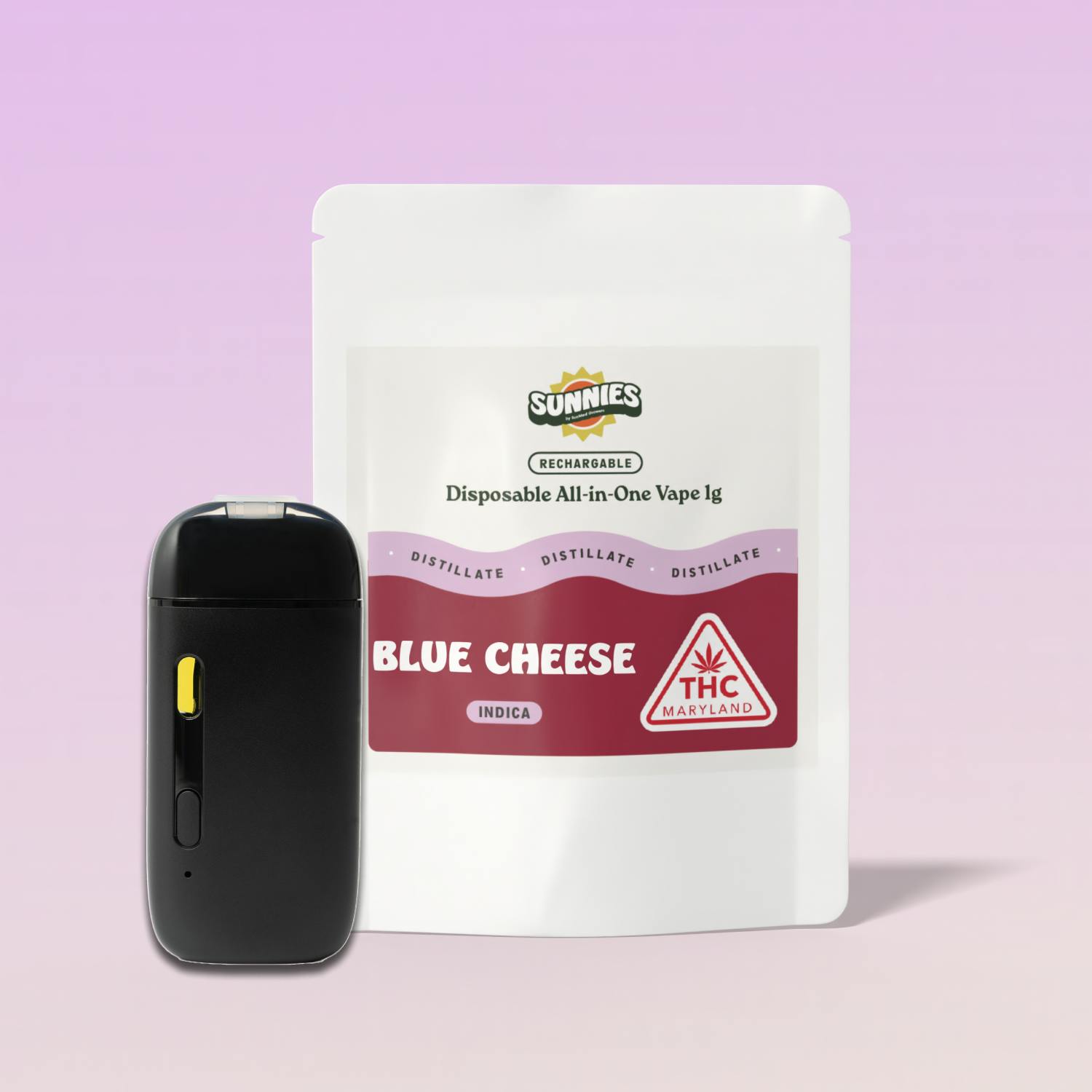 Blue Cheese Distillate Disposable Vape 1.0g by SunMed Growers