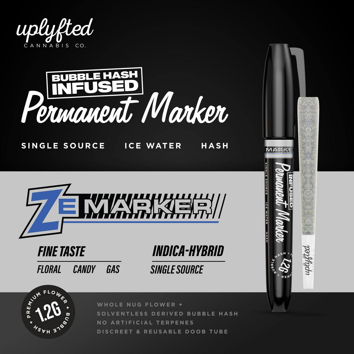 Ze Marker | Bubble-Hash Infused Joint | 1.2g by Uplyfted Cannabis Co