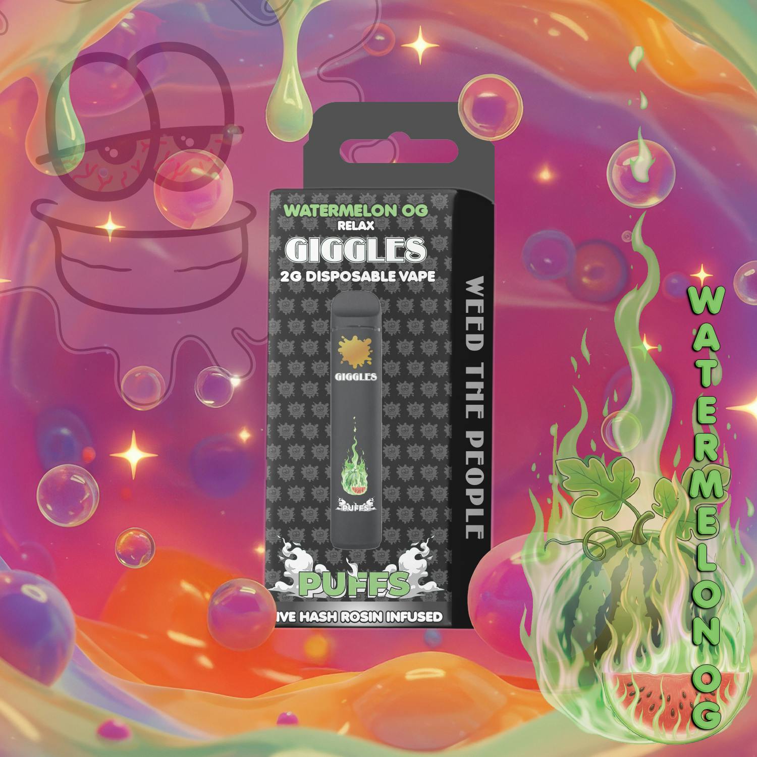 Watermelon OG | Giggles Puffs | Disposable | 2g by Giggles