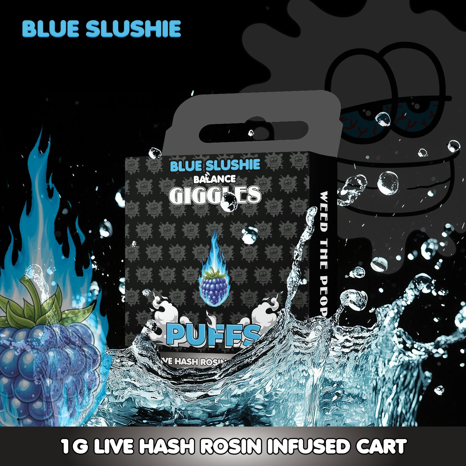 Giggles Puffs | Blue Slushie | Cart | 1g