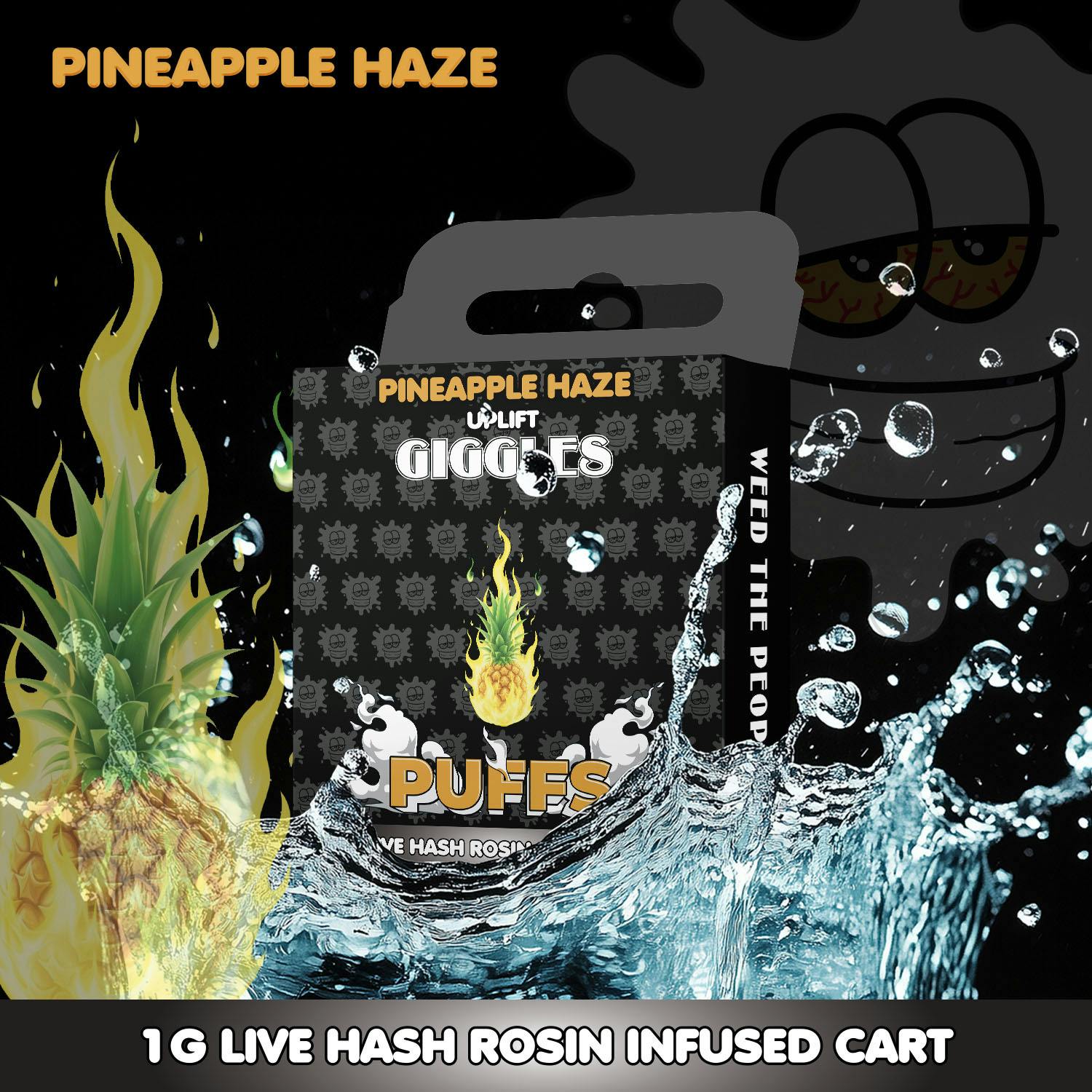Giggles Puffs | Pineapple Haze | Cart | 1g