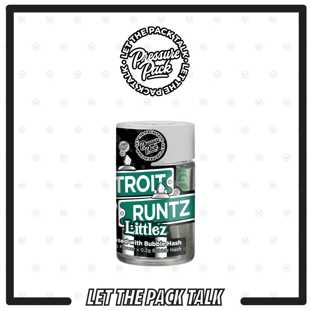 Pressure Pack Detroit Runtz Bubble Hash Infused Littlez 3.5G