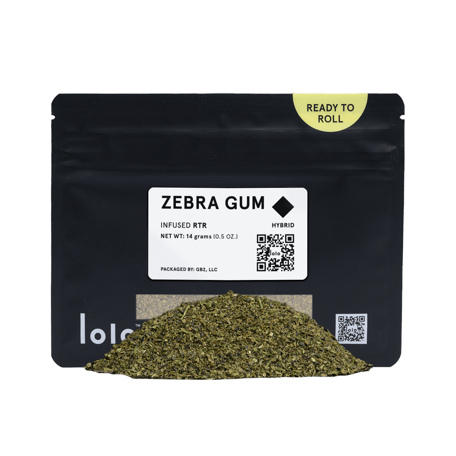 Zebra Gum | Indoor Kief Infused Ready To Roll | 14g - lolo