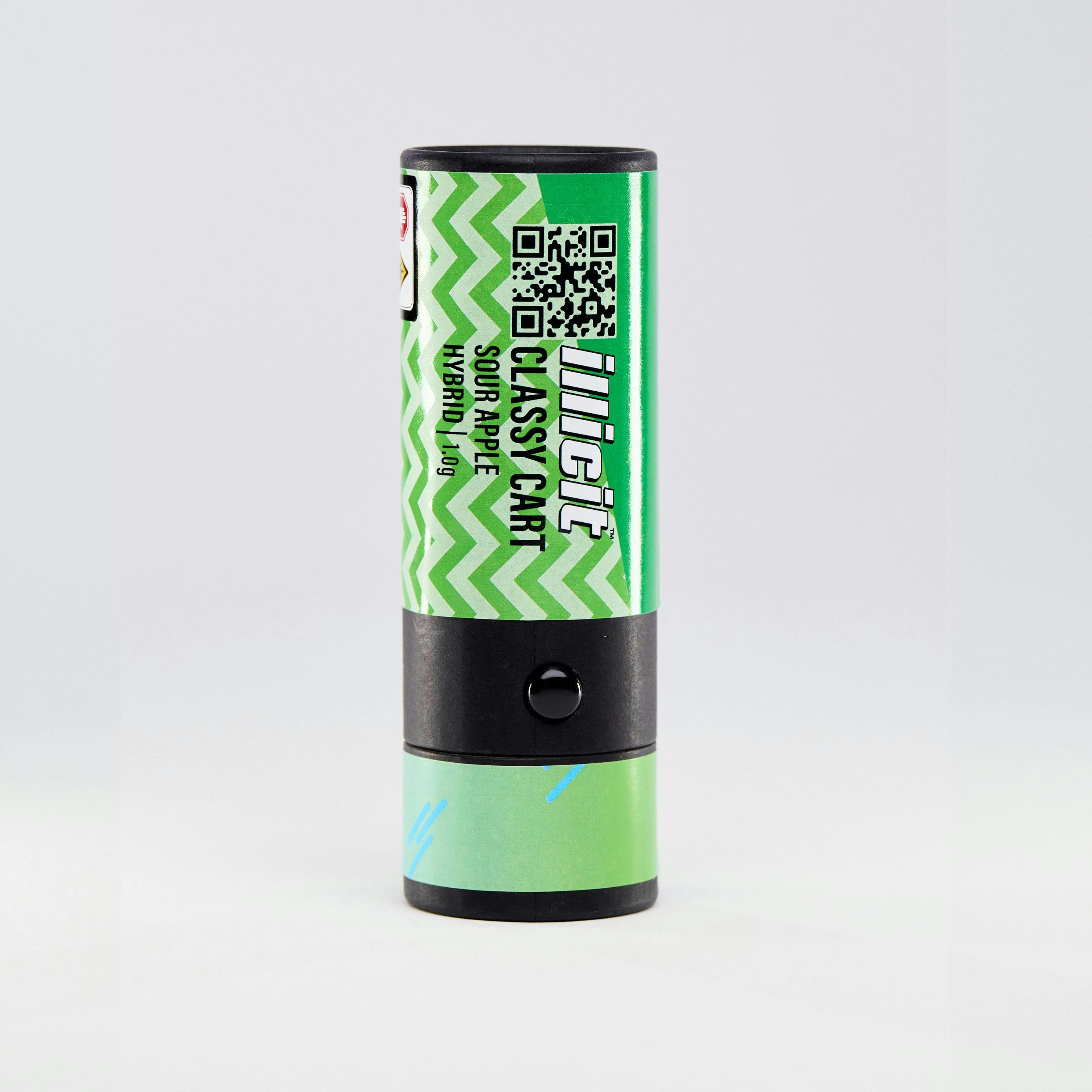 Sour Apple 1g Disposable Classy Cart by ILLICIT