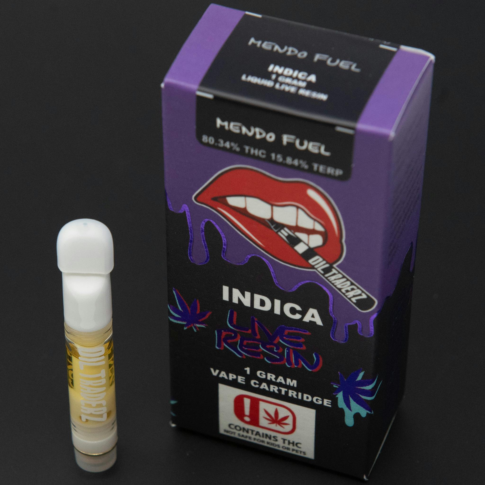 1g Mendo Fuel Gelato Live Resin Cartridge - Oil Traderz (Indica)