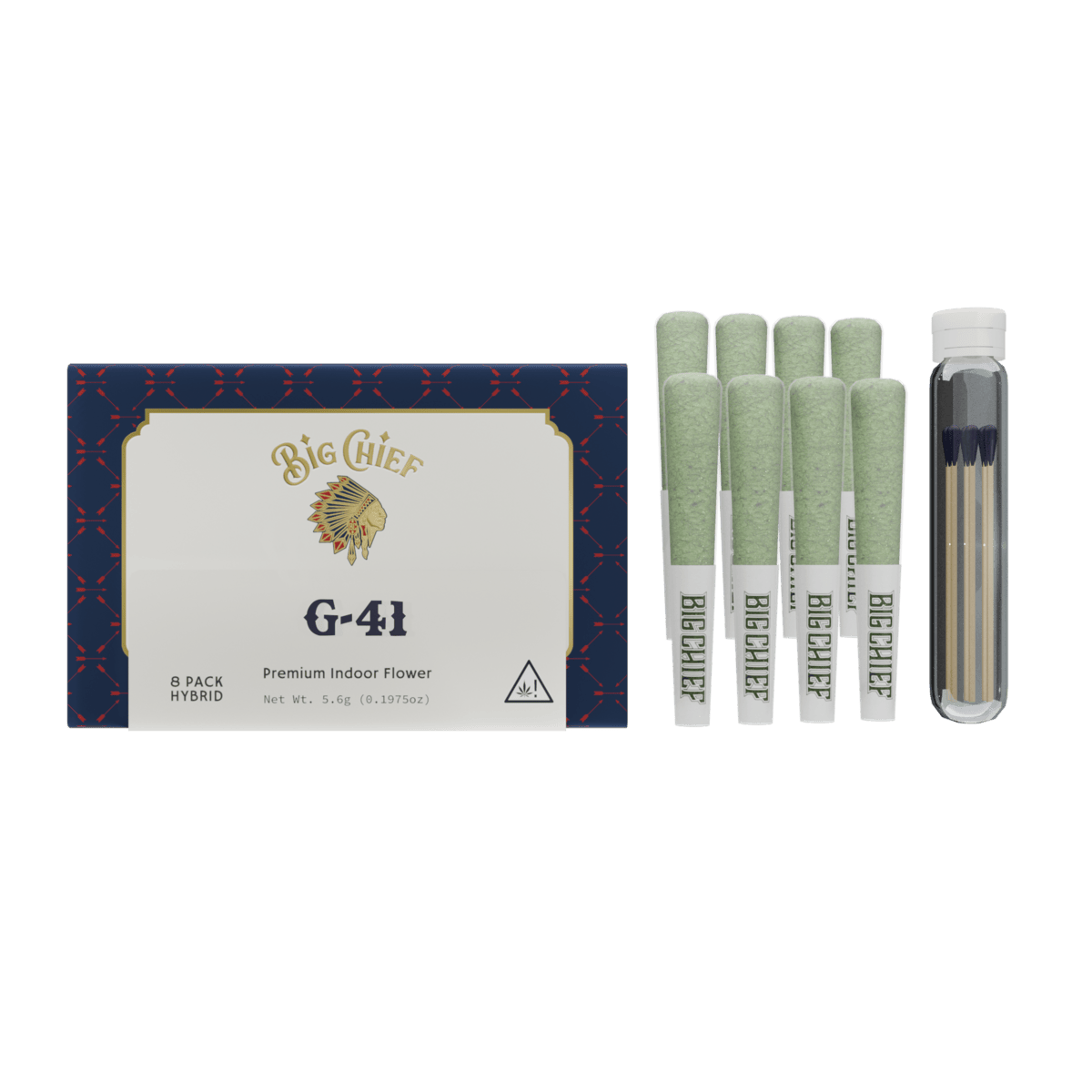 Big Chief | G-41 | Joint | 0.7g each | 8pk - Big Chief
