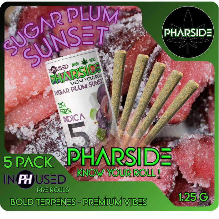 Pharside - Infused Pre-Roll 5 Pack- Sugar Plum Sunset 6.25g