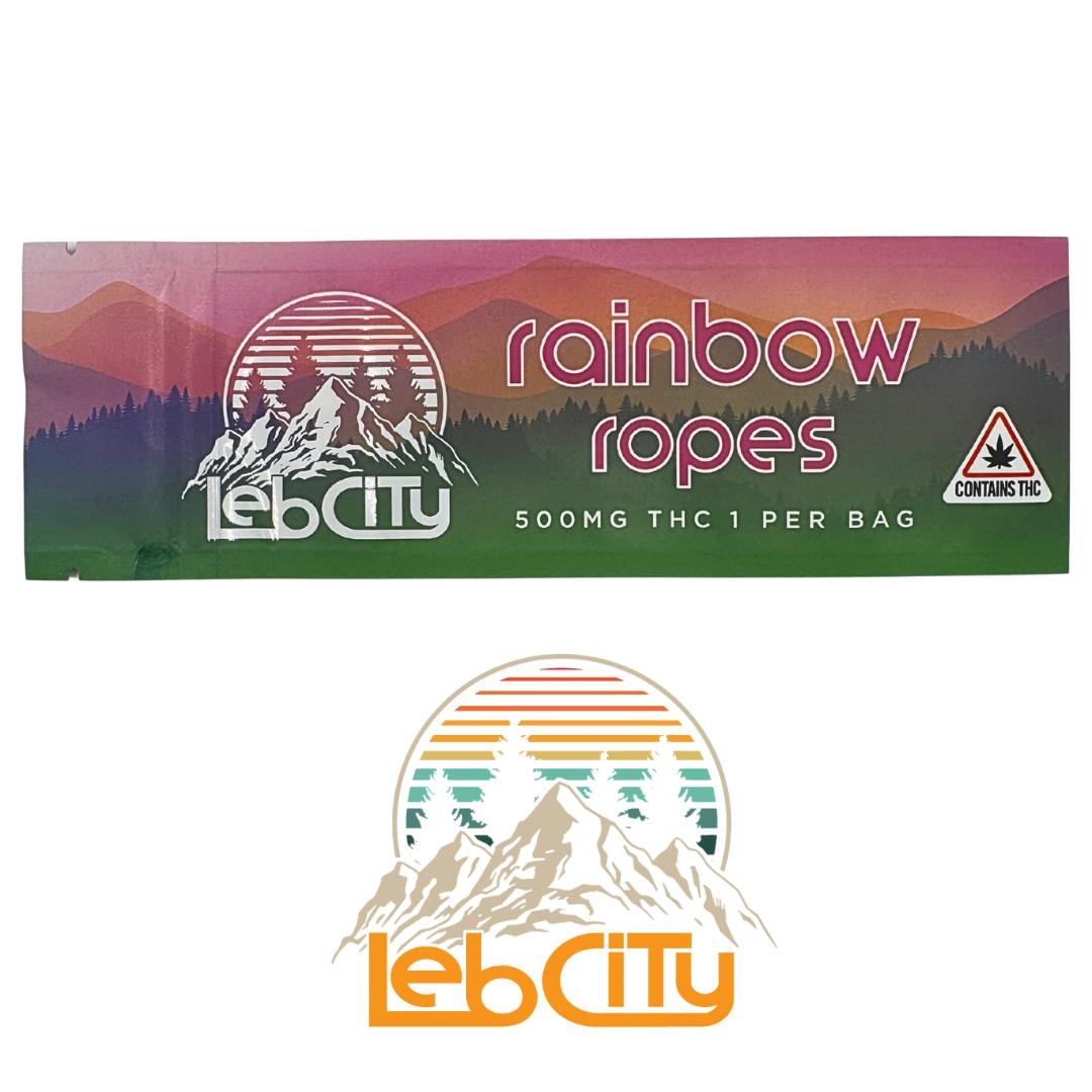 Rainbow Ropes 500 MG THC Lebcity Ropes by LebCity Extracts