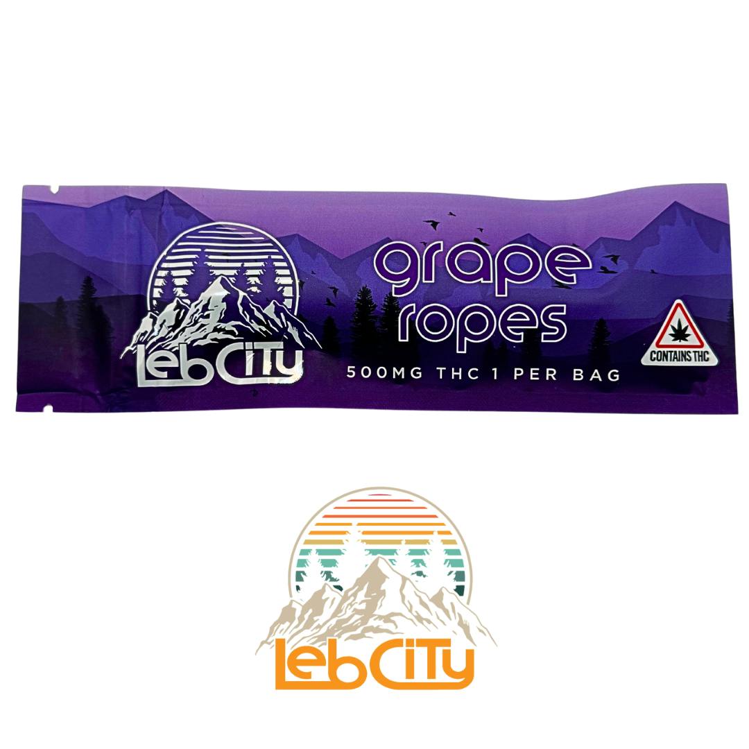 Grape Ropes 500 MG THC Lebcity Ropes by LebCity Extracts